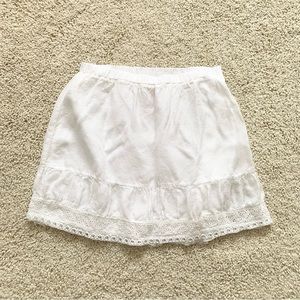 Johnny Was White Mini Skirt